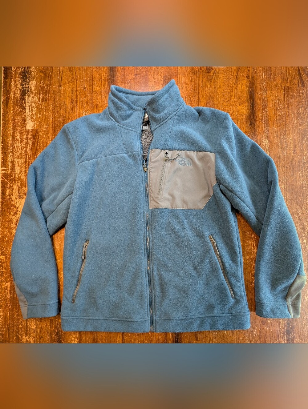 The North Face Fleece Jacket Mens Large Blue Gray Hiking Outdoor Gorpcore Top